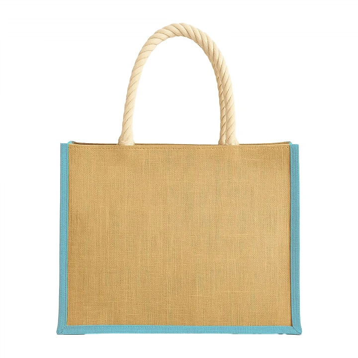 Sustainable Living Jute Bag Coloured With Deluxe Rope Handles