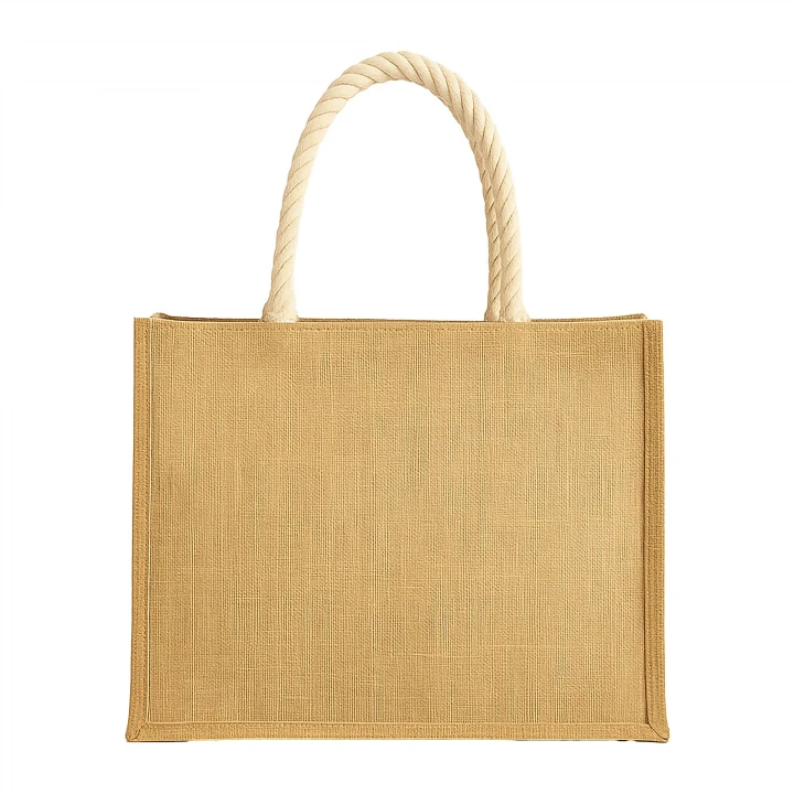 Sustainable Living Jute Bag Coloured With Deluxe Rope Handles