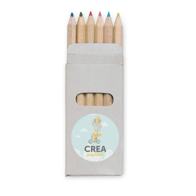6 Coloured Pencils In Box