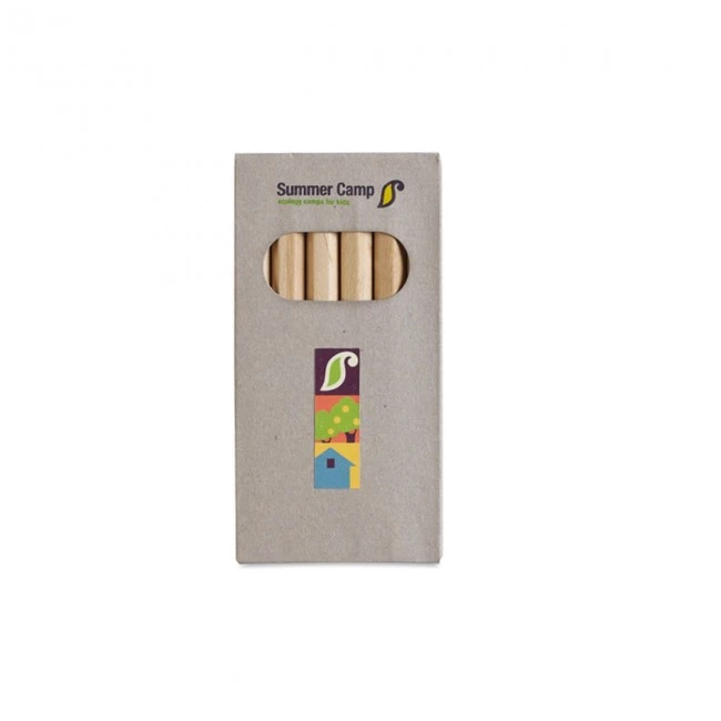 6 Coloured Pencils In Box