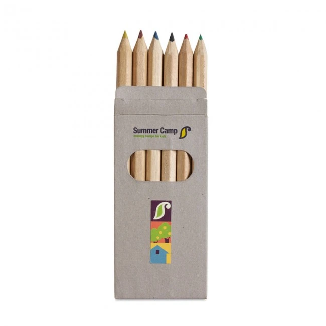 6 Coloured Pencils In Box