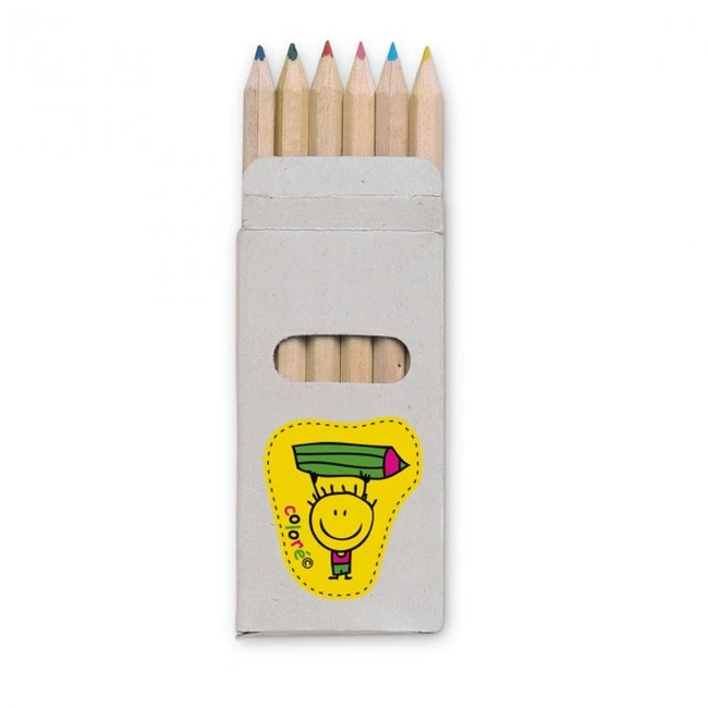 6 Coloured Pencils In Box