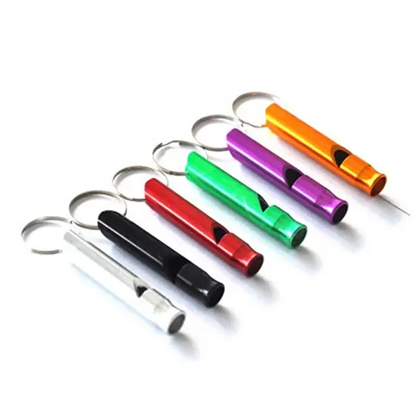 Colorful Aluminum Whistle Keychain