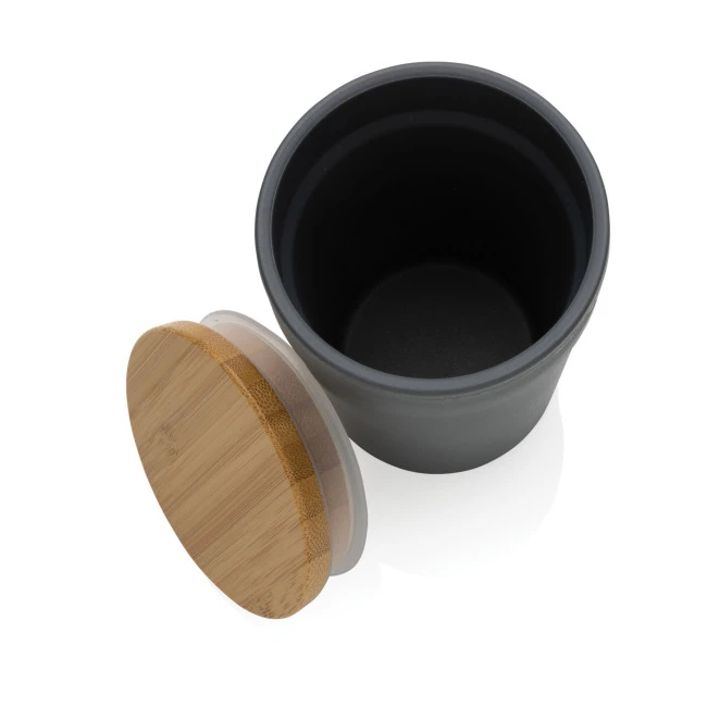 GRS Certified Recycled PP Mug With Bamboo Lid 300ml