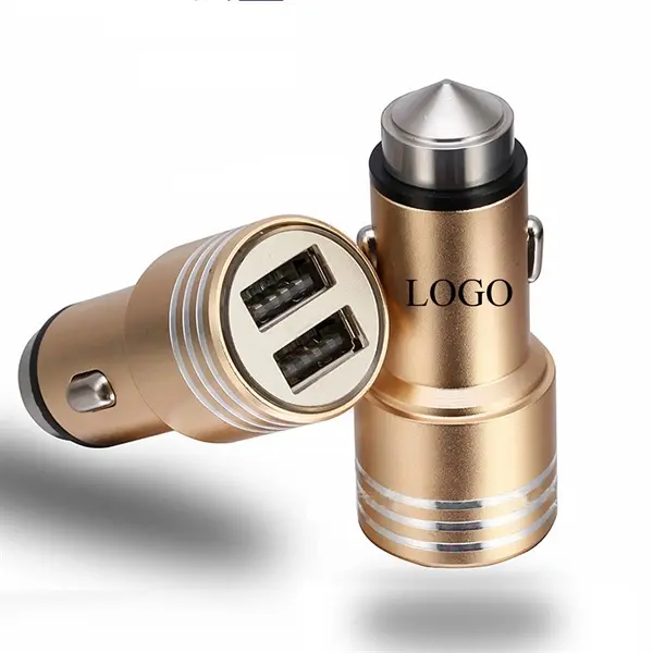 Safety Hammer Dual USB Car Charger