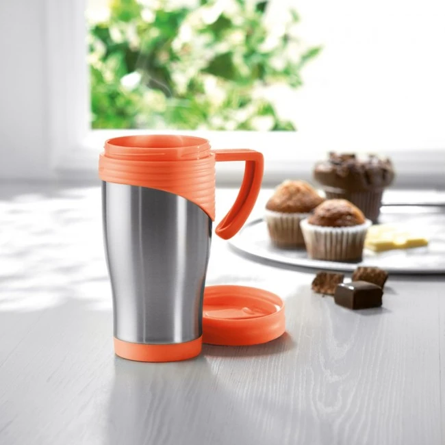 Stainless steel travel mug