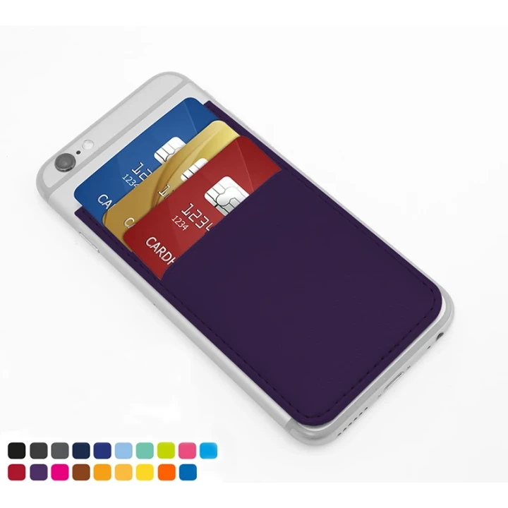 Card Case for a Smart Phone with Three Card Slots, in Soft Touch Vegan Torino PU