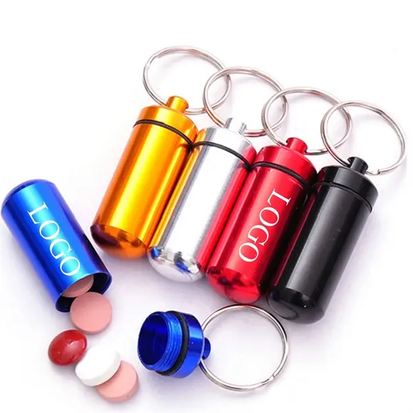 Economy Pill Box Keychains