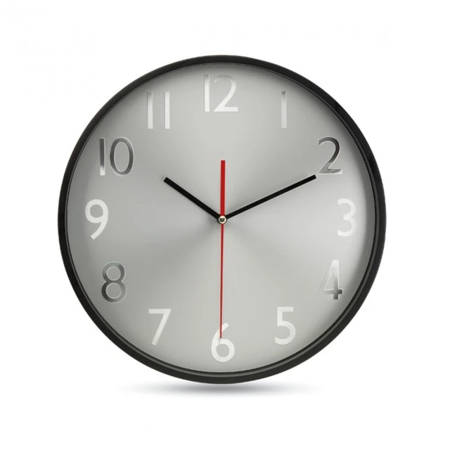 Wall Clock With Silver Background