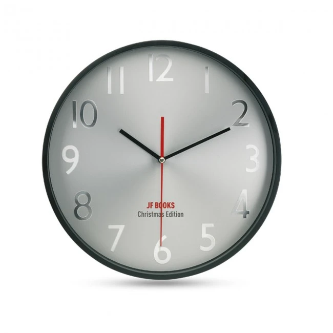 Wall Clock With Silver Background