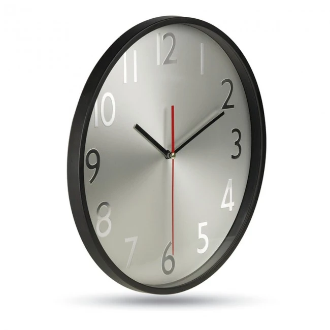 Wall Clock With Silver Background