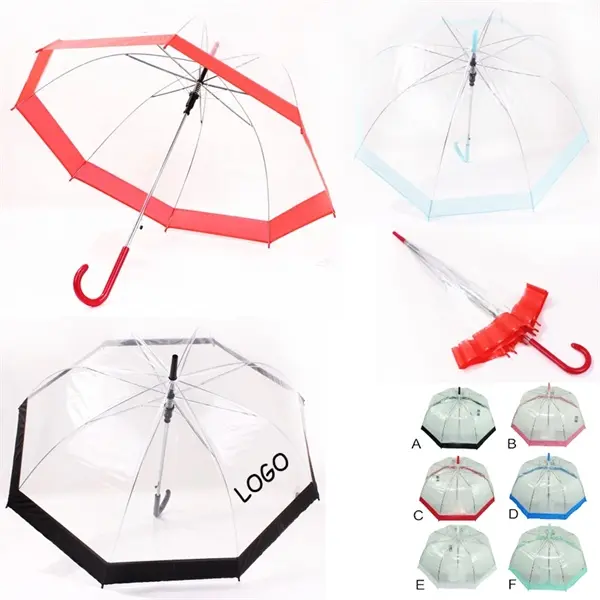 Transparent Clear Auto Open Umbrella