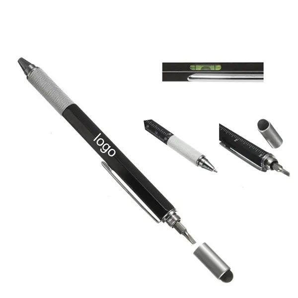Ruler Pen with Level, Screwdriver & Stylus