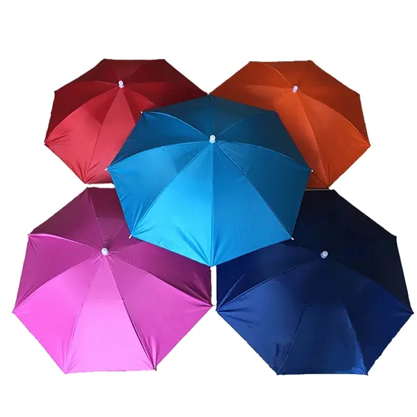 Large Colorful Polyester Summer Fishin Umbrella Hat