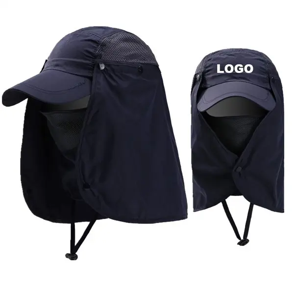 Sunscreen fishing hat with mask
