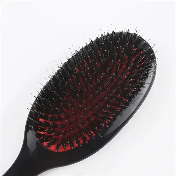 Nature Bristle Hair Scalp Massage Comb With Plastic Handle
