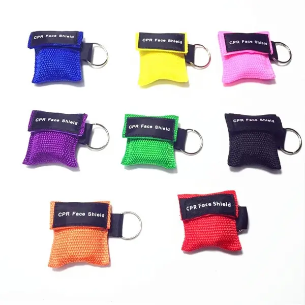 custom CPR face shield keychain with printed logo