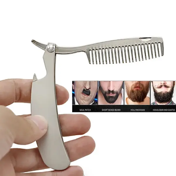 Metal Beard Brush with Bottle Opener