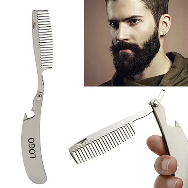 Metal Beard Brush with Bottle Opener