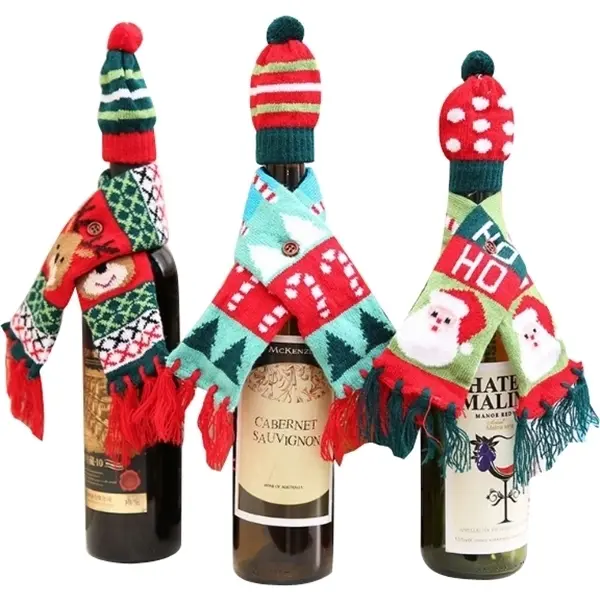 Christmas Bottle Scarf Set