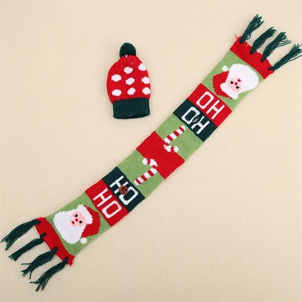 Christmas Bottle Scarf Set