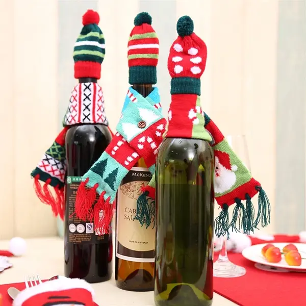 Christmas Bottle Scarf Set
