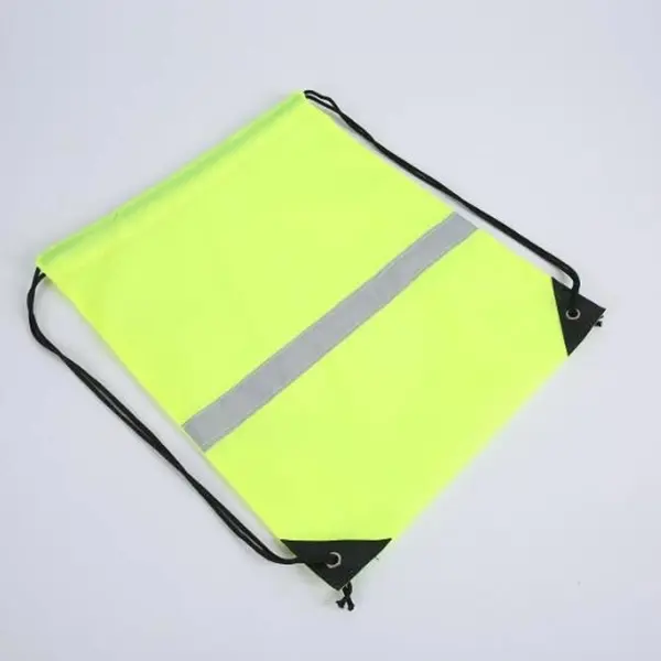 Reflective Safety Drawstring Backpack