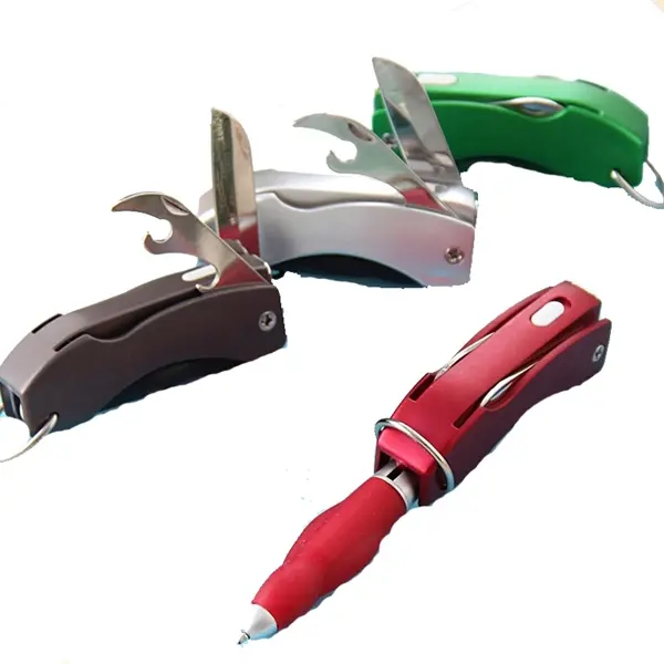 Folding Scissors Flashlight Ballpoint Pen