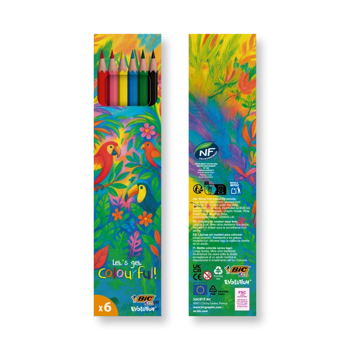 BIC Kids Evolution Colouring Set x 6 units -Box