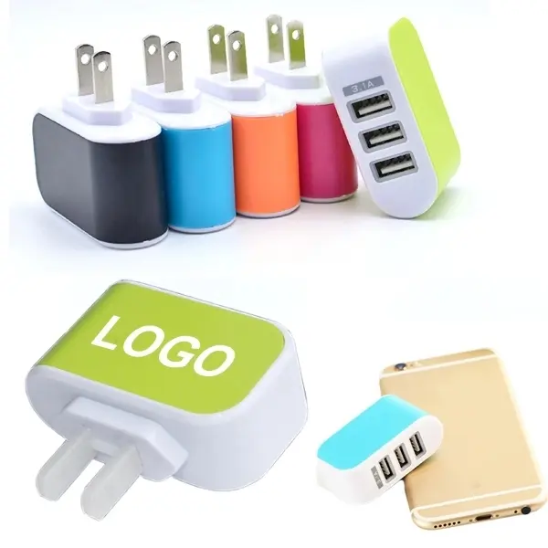 3 Port USB AC Charger Adapters