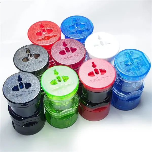 Translucent 3 in 1 Universal Travel Adapter/ Plug