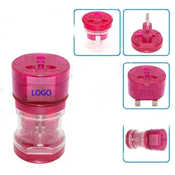Translucent 3 in 1 Universal Travel Adapter/ Plug