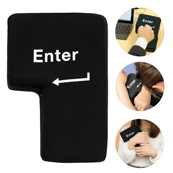 Big ENTER Button for Computer Stress Relief Pillow