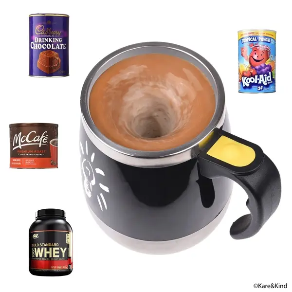 Stainless steel automatic mixing coffee cup