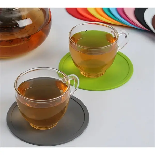Round Silicone Coaster Cup Coffee Drinks Mat