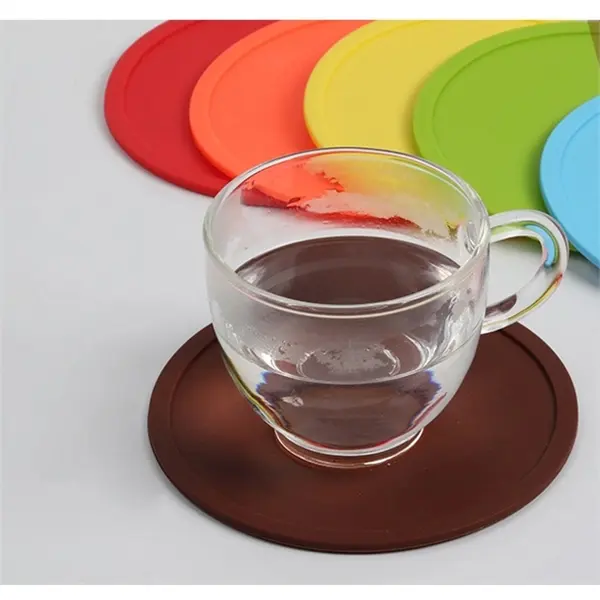 Round Silicone Coaster Cup Coffee Drinks Mat