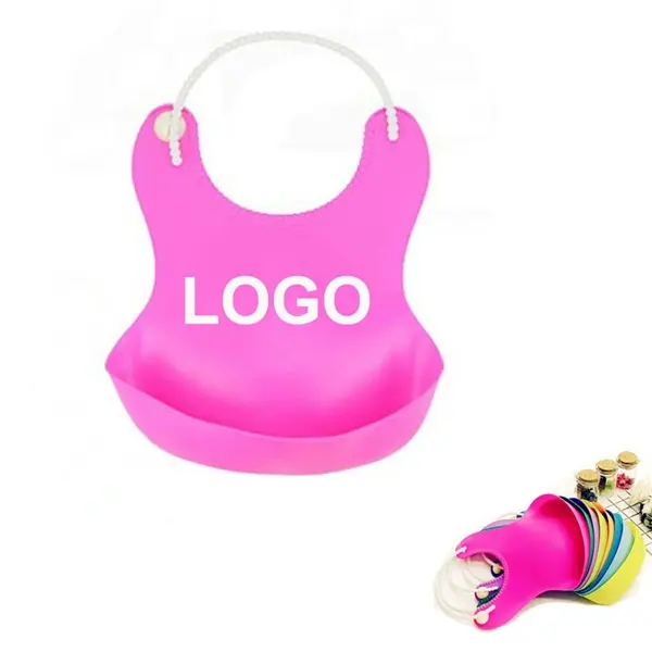 Adjustable Infant Child Feeding Silicone Bib