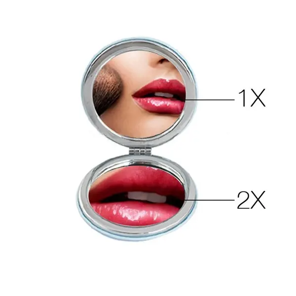 1X & 2X Magnification Foldable Pocket Cosmetic Mirro