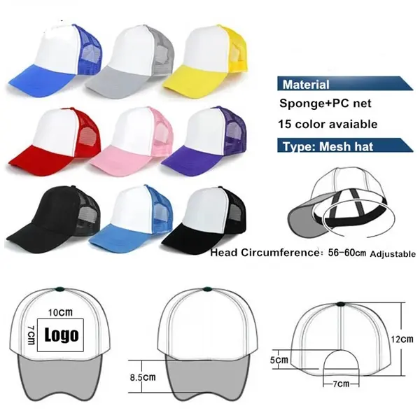 Custom Flat Bill Foam Trucker Caps
