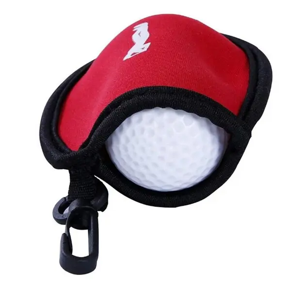 Golf ball Neoprene Cleaning Pouch W/ Clip