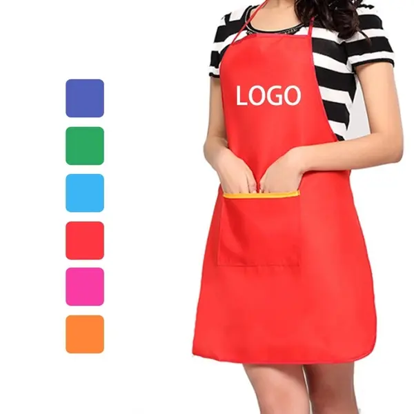 Non-woven Fabrics Kitchen Cooking Apron with Pockets
