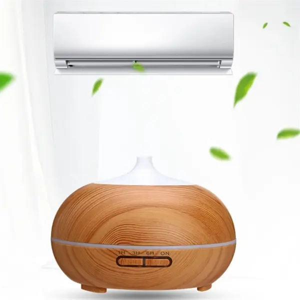 LED Timed Wooden Water Diffuser Air Cleaner Humidifier