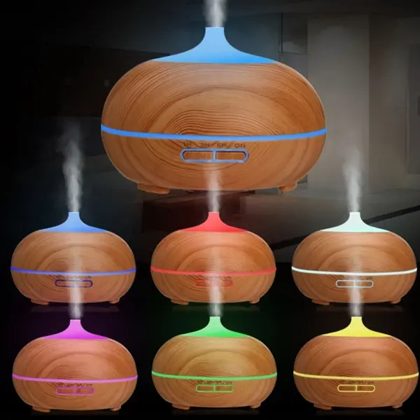 LED Timed Wooden Water Diffuser Air Cleaner Humidifier