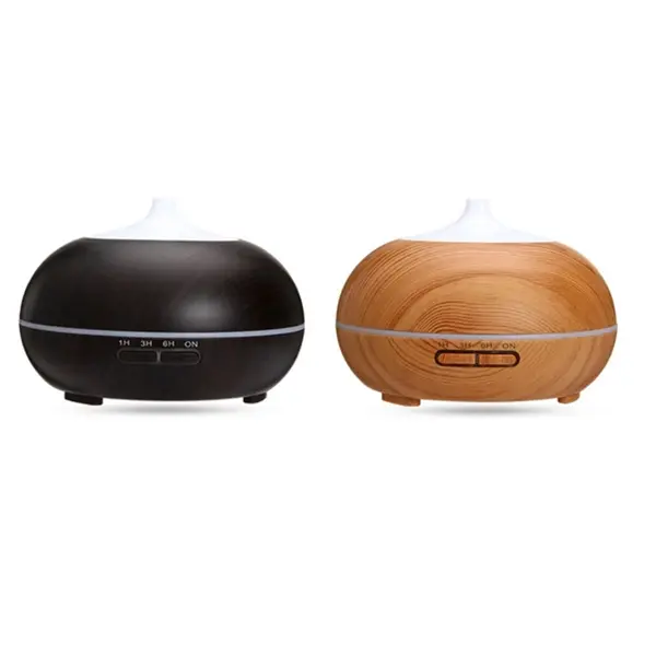 LED Timed Wooden Water Diffuser Air Cleaner Humidifier
