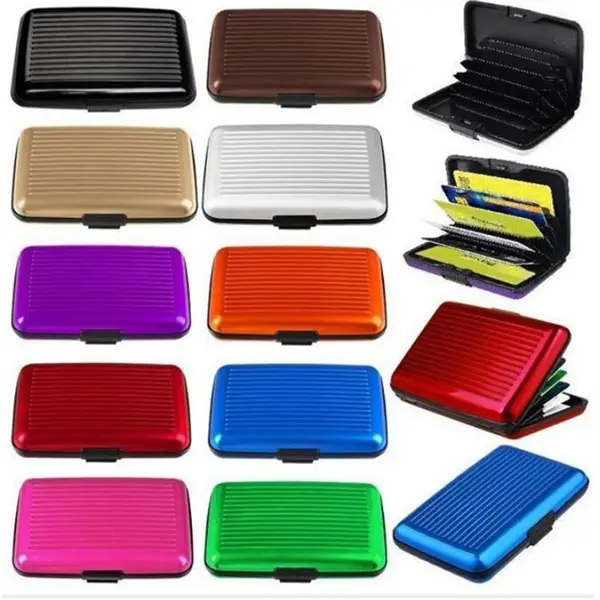 Aluminum Plastic Storage Bag Credit Card Case Container