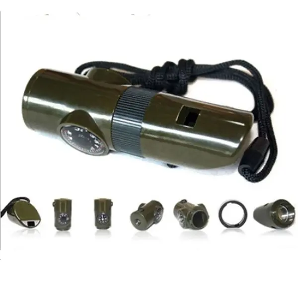 7 in 1 Multifunctional Outdoor Travel Survival Whistle