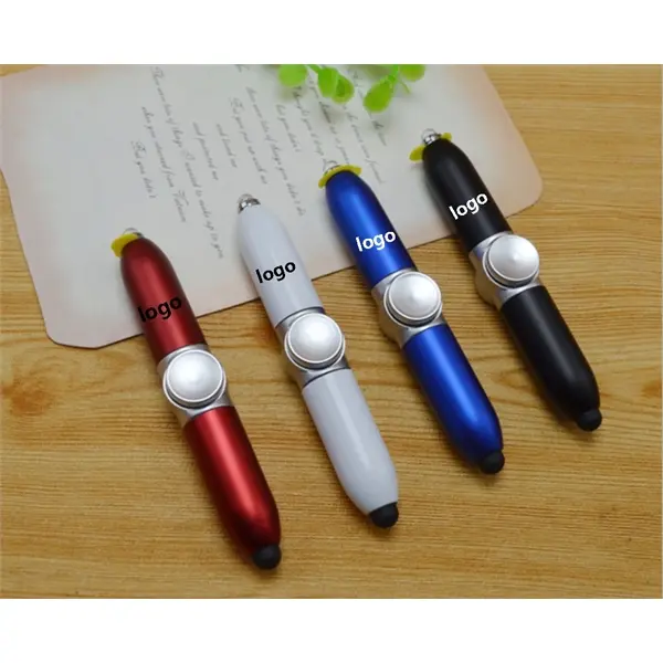 LED Spinner Stress Relief Fingertip Gyro Ball-Point Pen