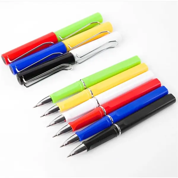 Plastic Metal Ad Gift Pen With Cover