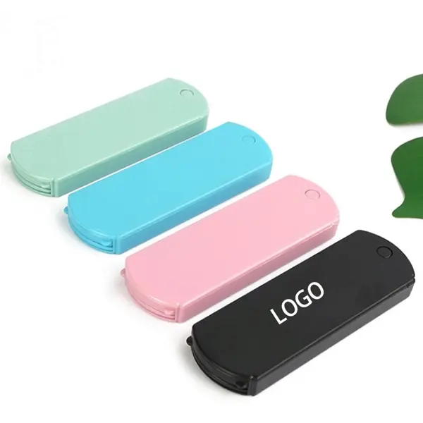 2 in 1 Portable Foldable Travel Mirror Comb Hairbrush