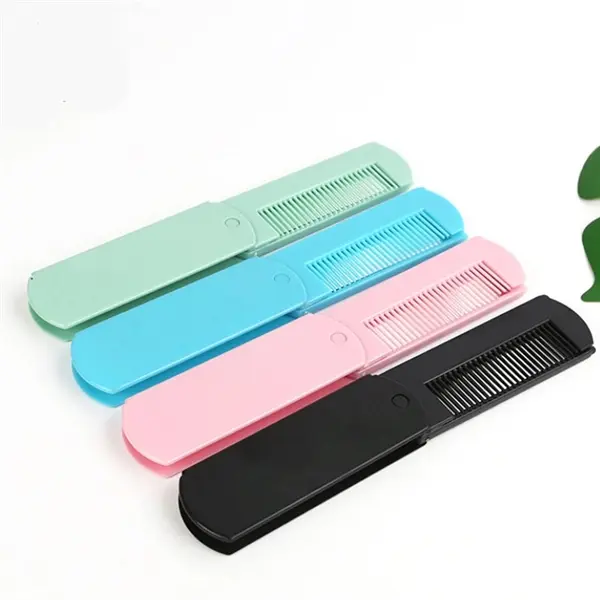 2 in 1 Portable Foldable Travel Mirror Comb Hairbrush